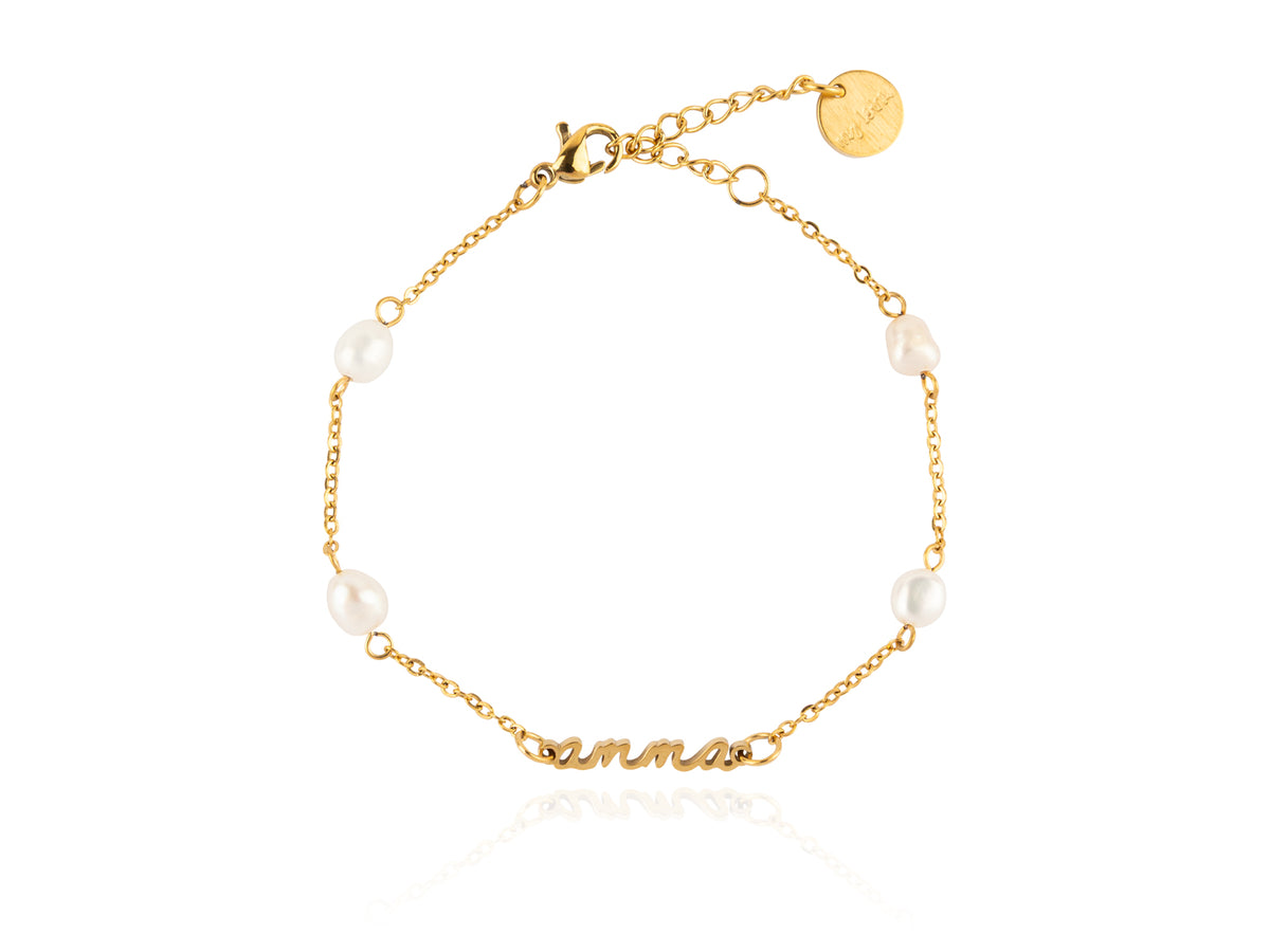 Amma armband með perlum