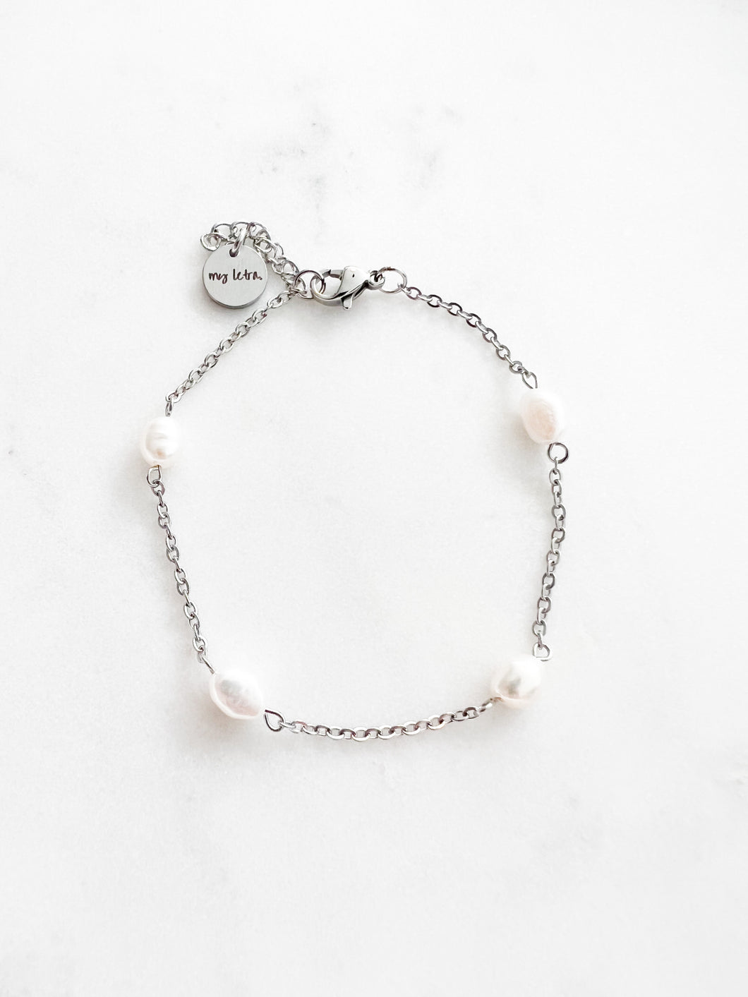 Cable armband með perlum - by my letra.